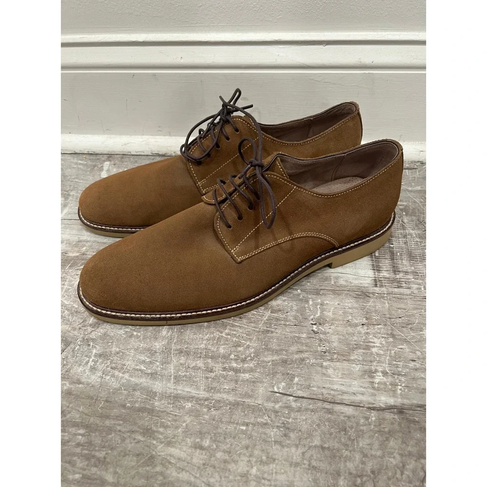 Banana Republic Oxford Shoes Mens 10 M Brown Suede Derby Lace Up Dress Shoes